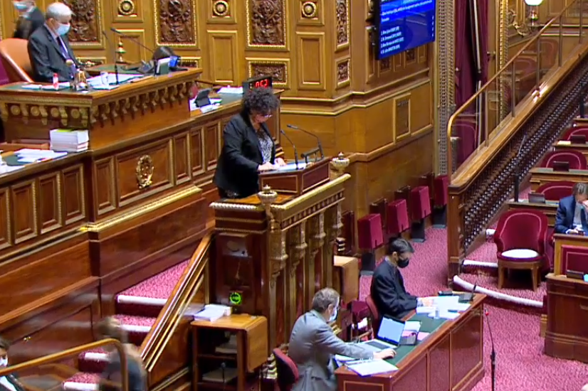 La ministre Frédérique Vidal défend le projet de loi au Sénat (Commission mixte paritaire, séance publique du 20 novembre 2020 matin).