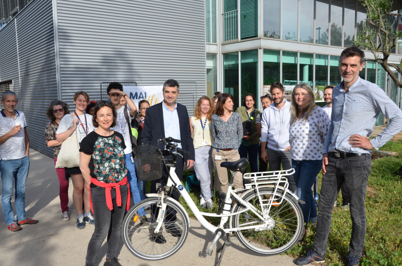 L'équipe de la DR13 (Montpellier) lors du challenge "Mai à vélo" en 2024