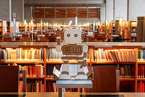 À l'entrée du BnF DataLab
