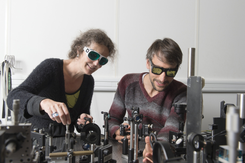 Une expérience d'optique menée au LPN
