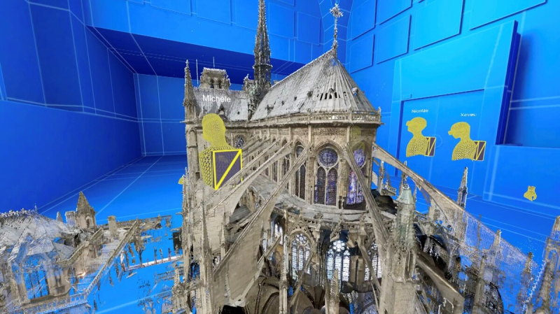 Le chantier scientifique de Notre-Dame de Paris, ici représentée par son jumeau virtuel, a mis en lumière le caractère profondément interdisciplinaire de l'objet patrimonial