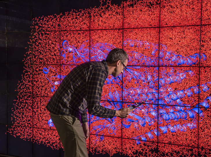 Visualisation de structures chimiques en 3D sur la plateforme Wilder du Digiscope