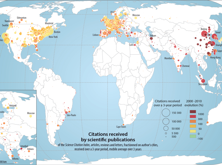 Major cities concentrate less scientific production