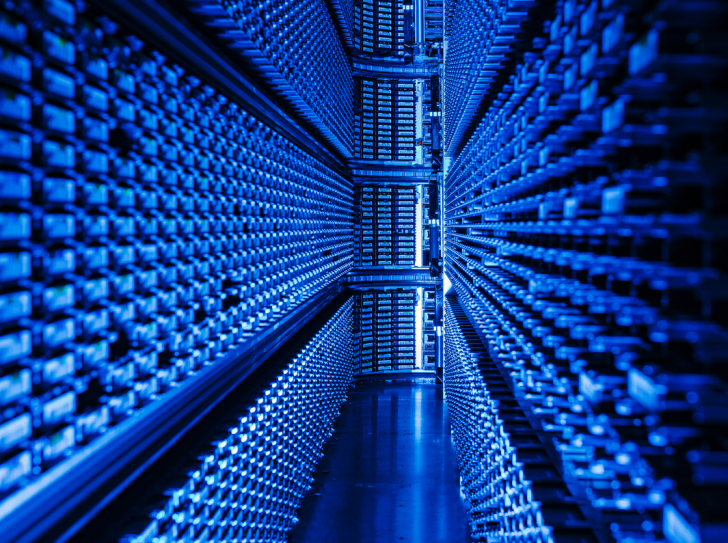 Bibliothèque de stockage à bandes magnétiques du CC-IN2P3