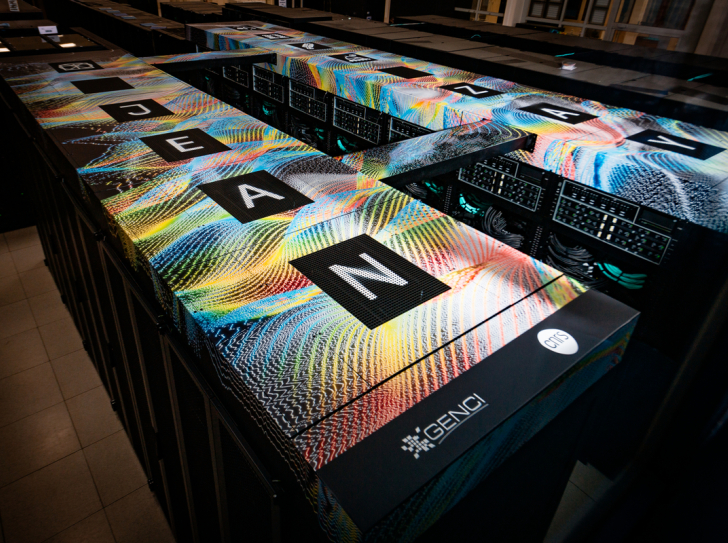 Rack de calcul du supercalculateur Jean Zay.