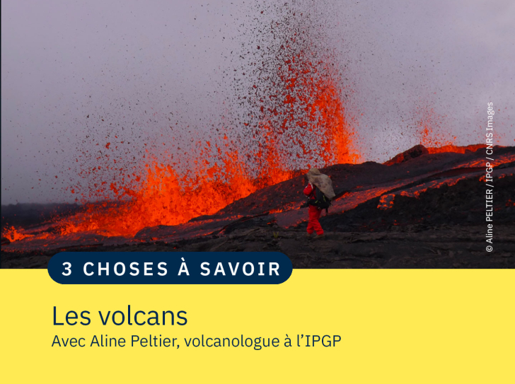 prélèvement d'échantillons lors d'une éruption du volcan Piton de la Fournaise