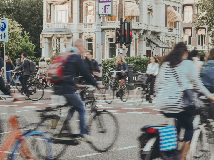 Cyclistes à Amsterdam
