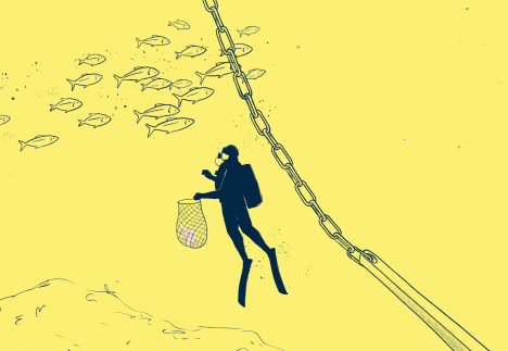 illustration d'un plongeur