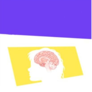 Illustration d'un cerveau sur fond jaune