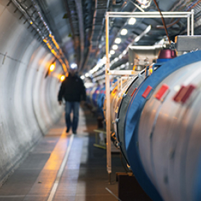 The LHC tunnel on the Franco-Swiss border