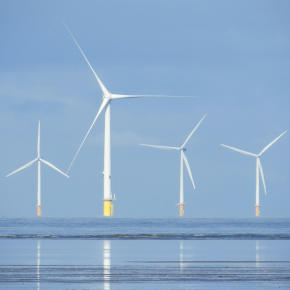 Un parc éolien en mer.