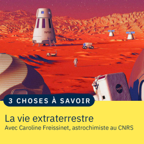 Illustration des hommes en scaphandre sur le sol martien